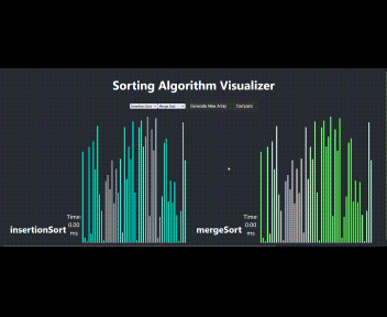 gif of sorting algorithm visualizer